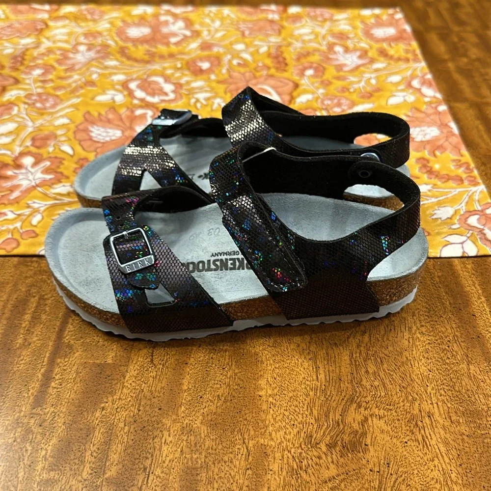 BIRKENSTOCK kids  Colorado Microfibre Hologram Black Blue Sandal
